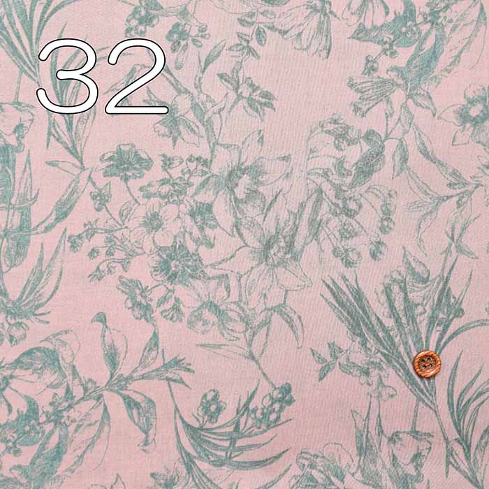 Silet processed cotton 80 loan print fabric bicolor flower - nomura tailor