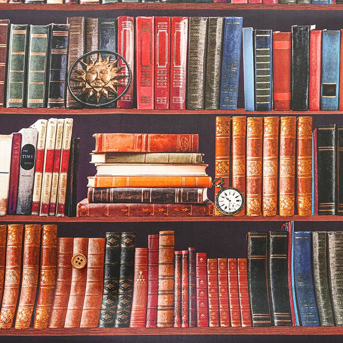 Cotton Sheeting Inkjet-printed Fabric  - ming swim - Bookshelf - nomura tailor