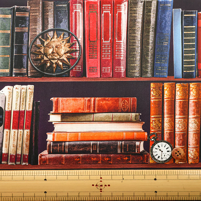 Cotton Sheeting Inkjet-printed Fabric  - ming swim - Bookshelf - nomura tailor