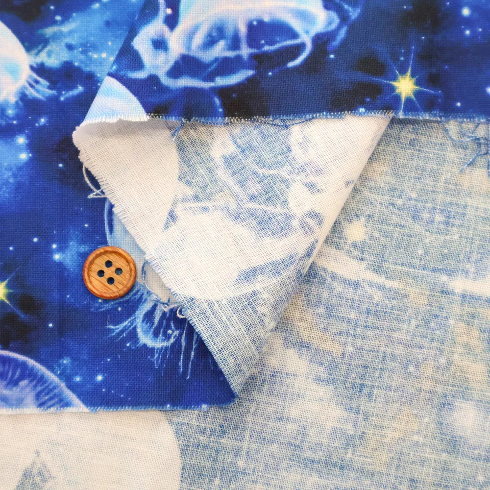 Cotton Sheeting Inkjet-printed Fabric mingswim - Jellyfish - nomura tailor