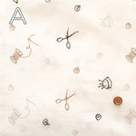 Petite Pique Cotton Cambric Embroidered Fabric Sewing - nomura tailor