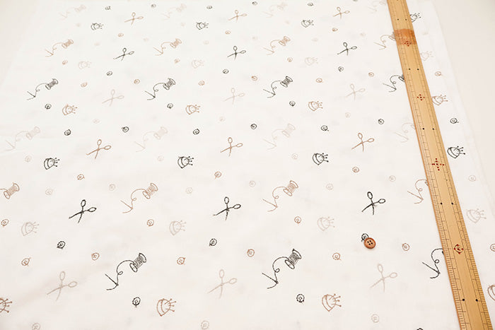 Petite Pique Cotton Cambric Embroidered Fabric Sewing - nomura tailor