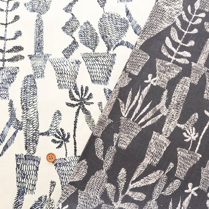 Cotton Print Fabric - uwaru Strange Succulent - nomura tailor