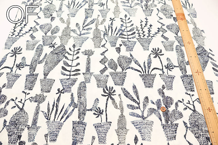 Cotton Print Fabric - uwaru Strange Succulent - nomura tailor