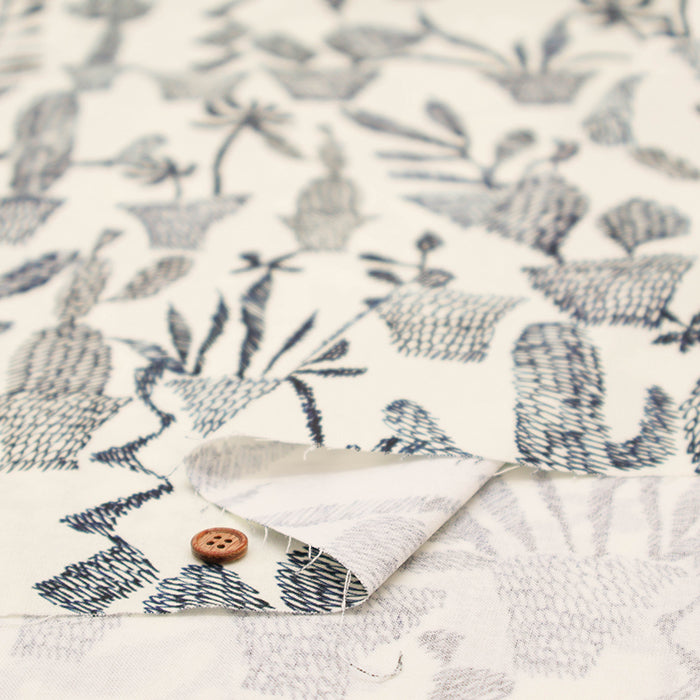 Cotton Print Fabric - uwaru Strange Succulent - nomura tailor