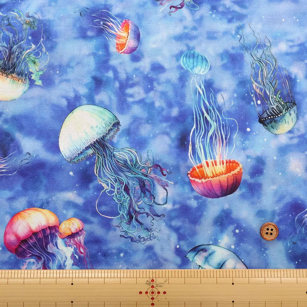 USA Cotton Printed Fabric WINDHAM FABRICS Jelly fish - nomura tailor