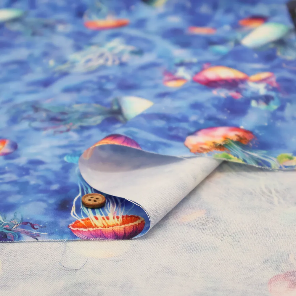 USA Cotton Printed Fabric WINDHAM FABRICS Jelly fish - nomura tailor