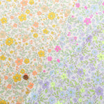 Cotton Broadcloth Fluorescent Printed Fabric - Flowers - nomura tailor