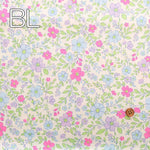 Cotton Broadcloth Fluorescent Printed Fabric - Flowers - nomura tailor