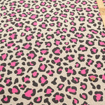 C/L Canvas Printed Fabric - Neon Leopard - nomura tailor