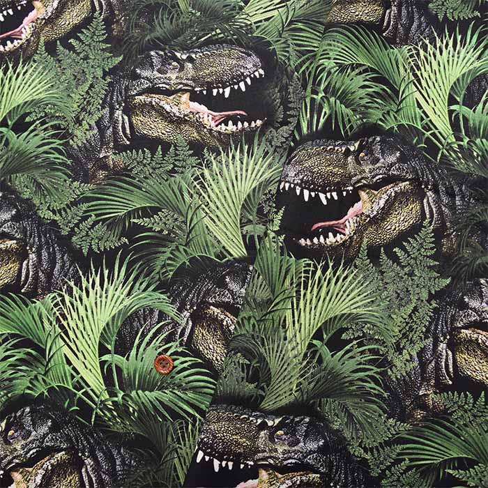 USA cotton inkjet print fabric TIMELESS TREASURES T-REX - nomura tailor