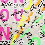 Cotton Oxford Printed Fabric - Masako Takeishi Supervised BON BON BONJOUR! - nomura tailor