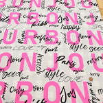 Cotton Oxford Printed Fabric - Masako Takeishi Supervised BON BON BONJOUR! - nomura tailor