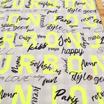 Cotton Oxford Printed Fabric - Masako Takeishi Supervised BON BON BONJOUR! - nomura tailor
