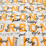 Cotton Oxford Printed Fabric - Masako Takeishi Supervised BON BON BONJOUR! - nomura tailor