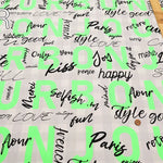 Cotton Oxford Printed Fabric - Masako Takeishi Supervised BON BON BONJOUR! - nomura tailor