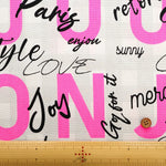 Cotton Oxford Printed Fabric - Masako Takeishi Supervised BON BON BONJOUR! - nomura tailor