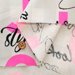Cotton Oxford Printed Fabric - Masako Takeishi Supervised BON BON BONJOUR! - nomura tailor