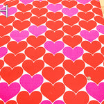 Cotton Oxford Fluorescent Printed Fabric - Bonbon Heart - nomura tailor