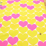 Cotton Oxford Fluorescent Printed Fabric - Bonbon Heart - nomura tailor