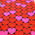 Cotton Oxford Fluorescent Printed Fabric - Bonbon Heart - nomura tailor