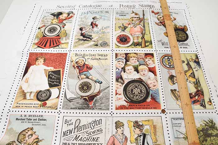 USA cotton RILEY BLAKE stamps [1 pattern: approx. 60cm x 105cm] - nomura tailor