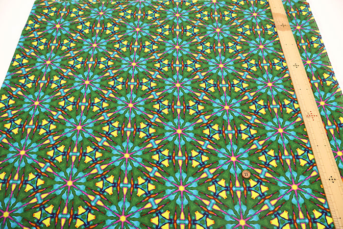 USA Cotton Printed Fabric - FREE SPIRIT Tie-dye Style Pattern - nomura tailor
