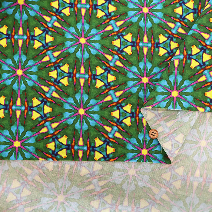 USA Cotton Printed Fabric - FREE SPIRIT Tie-dye Style Pattern - nomura tailor