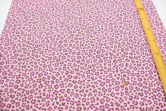 Neon Print Cotton Sharting Fabric - Leopard - nomura tailor