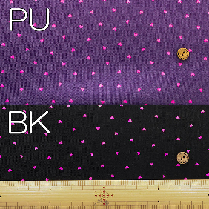 Cotton Oxford Fluorescent Printed Fabric -Petit Heart - nomura tailor