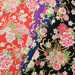 Cotton Sheeting Japanese Pattern Print Fabric Goldai Kiku - nomura tailor