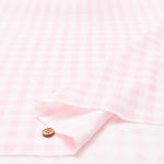 Cotton double gauze printed fabric Gingham - nomura tailor