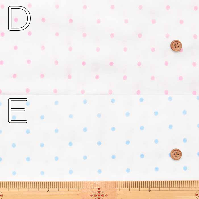 Cotton double gauze printed fabric Polka dots - nomura tailor