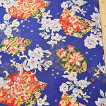 Cotton Scare Lamé Printed Fabric Japanese Kikyo - nomura tailor