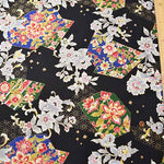 Cotton Scare Lamé Printed Fabric Japanese Kikyo - nomura tailor