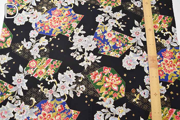 Cotton Scare Lamé Printed Fabric Japanese Kikyo - nomura tailor