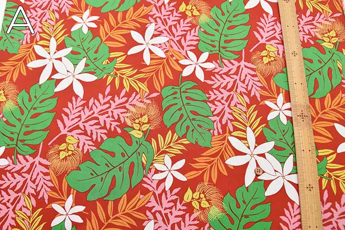 Cotton broadcloth printed fabric Hawaiian - nomura tailor