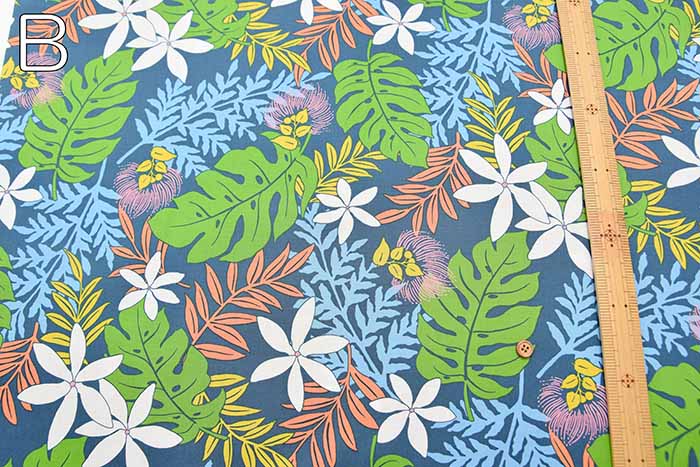 Cotton broadcloth printed fabric Hawaiian - nomura tailor