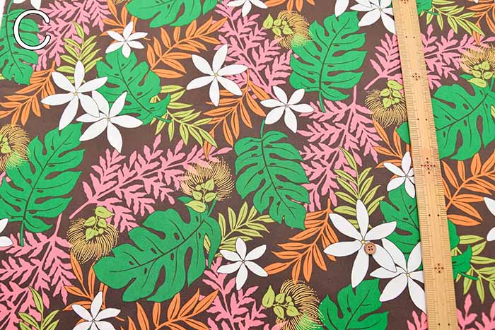 Cotton broadcloth printed fabric Hawaiian - nomura tailor