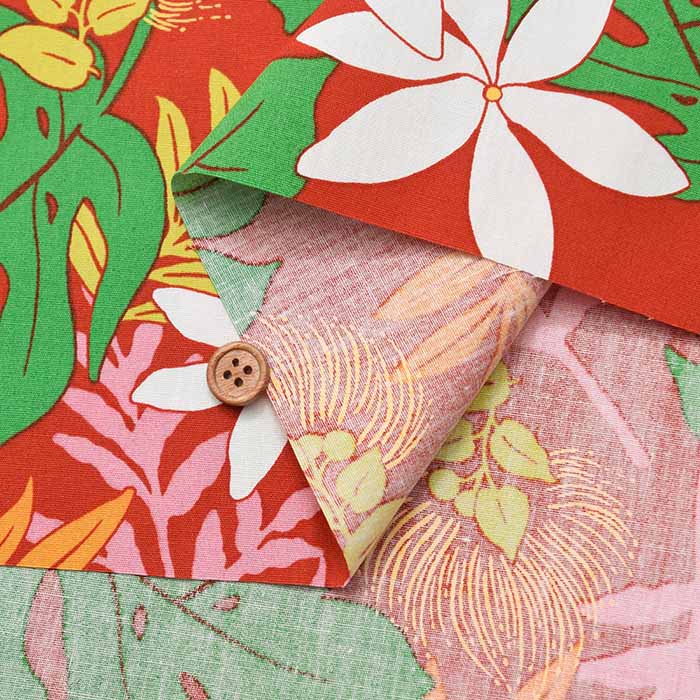 Cotton broadcloth printed fabric Hawaiian - nomura tailor