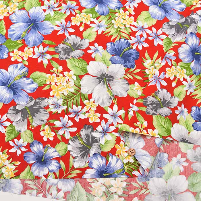 Cotton Broad Printed Fabric Hawaiian - nomura tailor