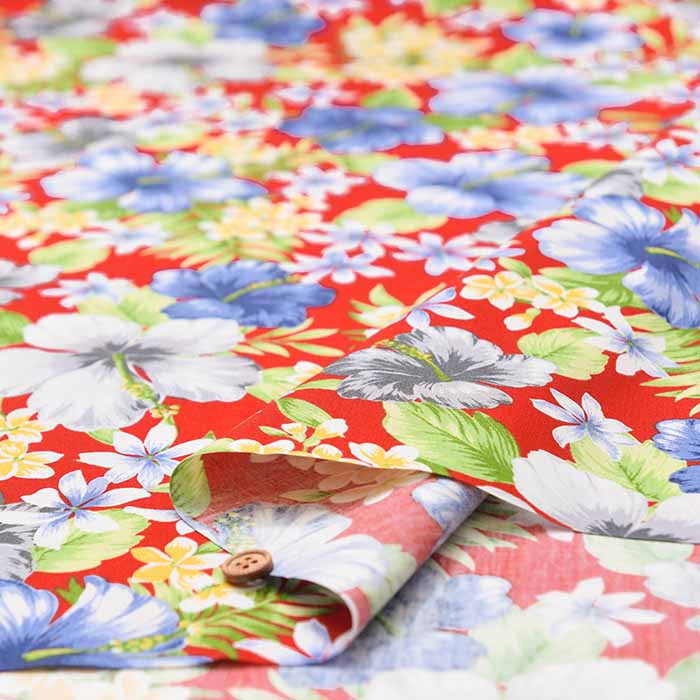 Cotton Broad Printed Fabric Hawaiian - nomura tailor