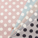 Cotton Ox Printed Fabric Latte Polka Dots - nomura tailor