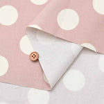 Cotton Ox Printed Fabric Latte Polka Dots - nomura tailor