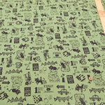 Cotton Oxford Printed Fabric - Cat Journey - nomura tailor