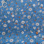 Cotton Broad Printed Fabric - Botanical Flowers - nomura tailor