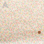 Cotton Broad Printed Fabric - Dot Flower - nomura tailor