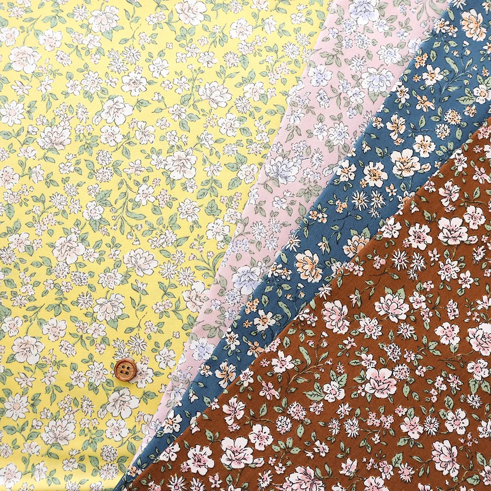 Cotton Broad Printed Fabric - Flowers - nomura tailor