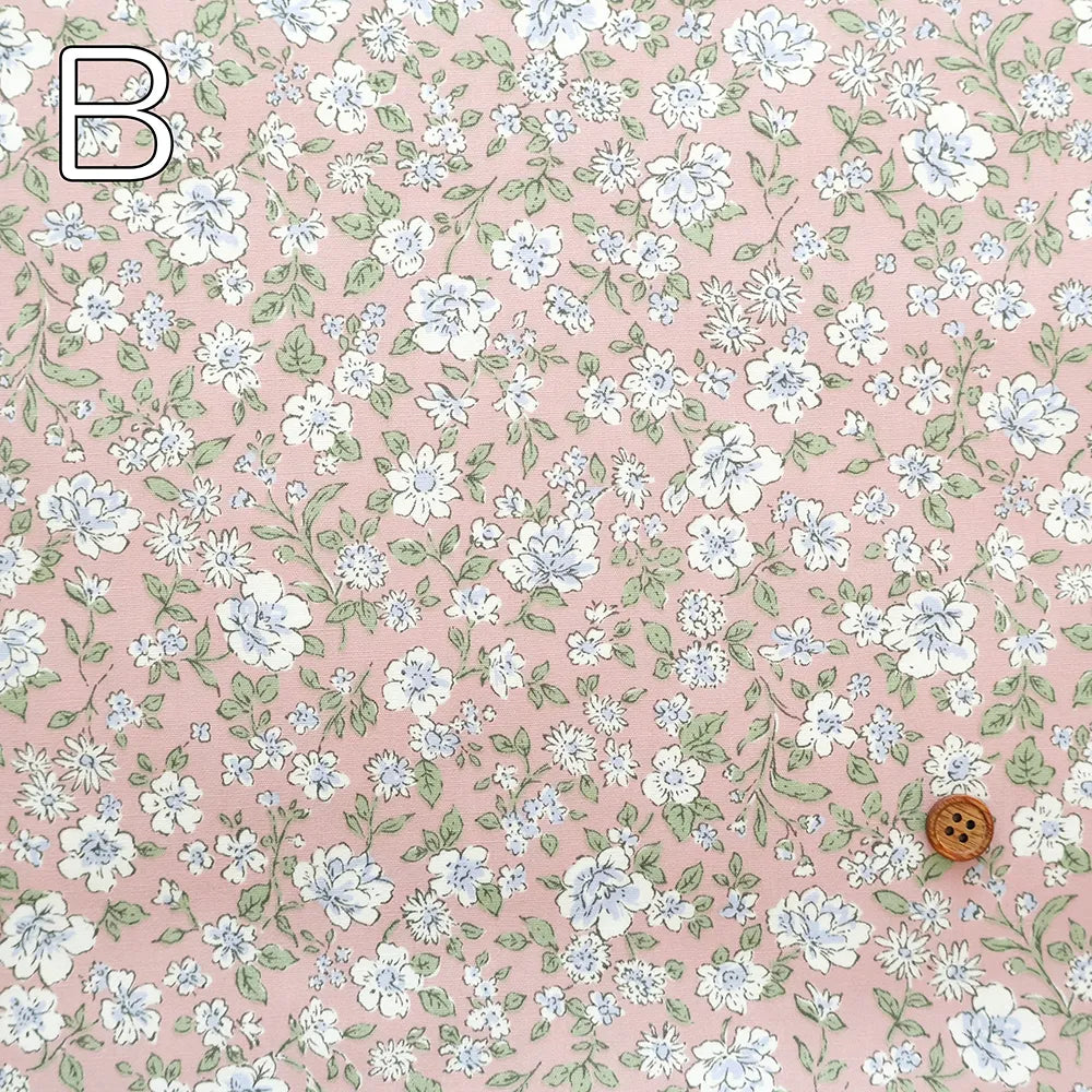 Cotton Broad Printed Fabric - Flowers - nomura tailor