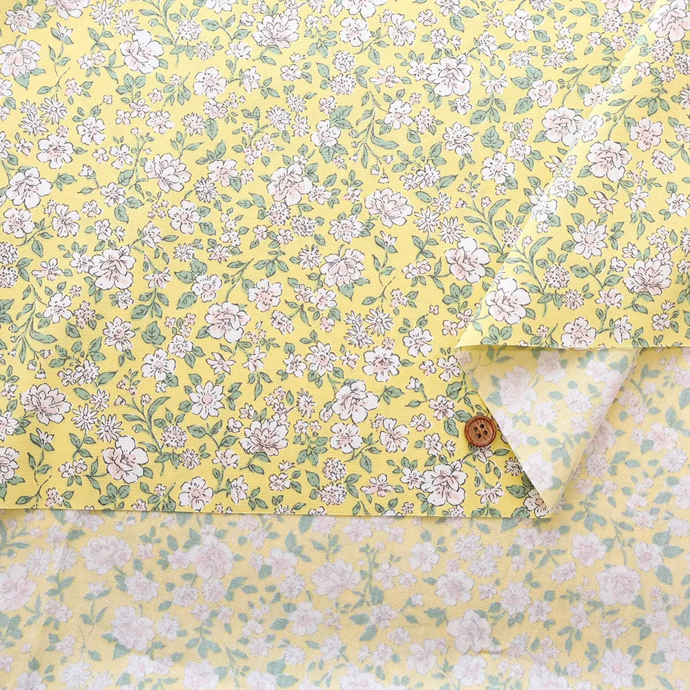 Cotton Broad Printed Fabric - Flowers - nomura tailor